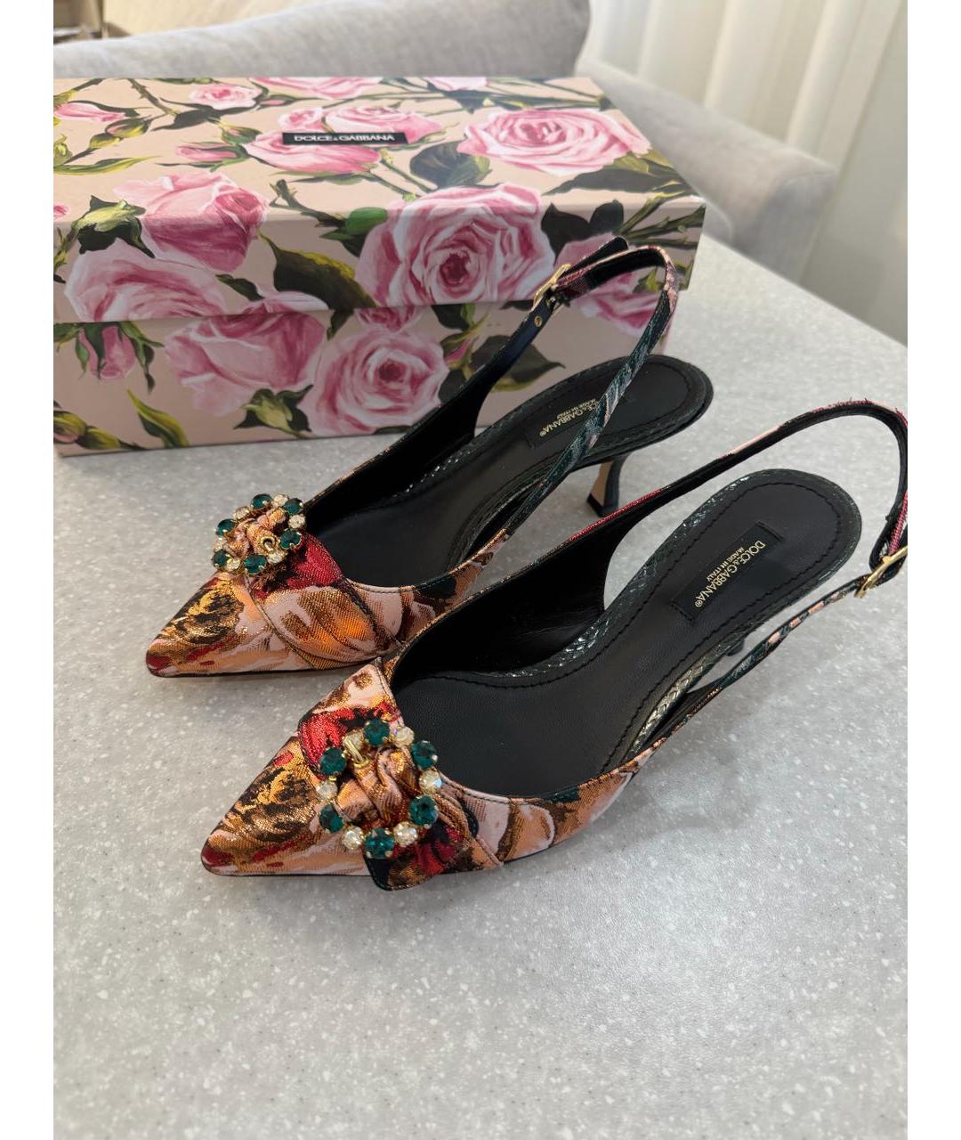 DOLCE&GABBANA Мульти текстильные туфли, фото 3