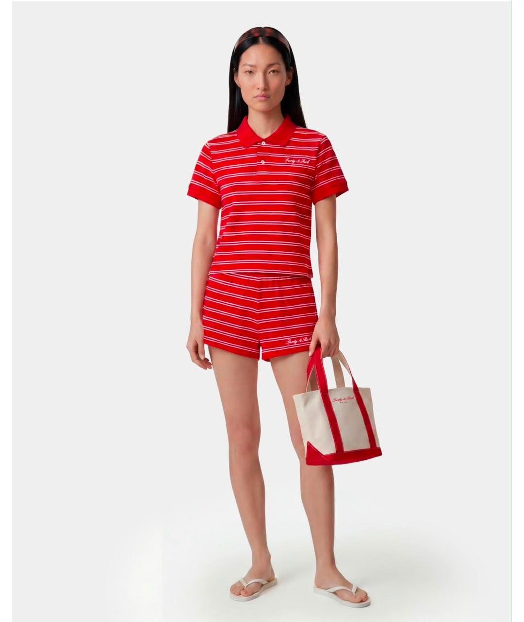 SPORTY AND RICH Красная хлопковая футболка, фото 8