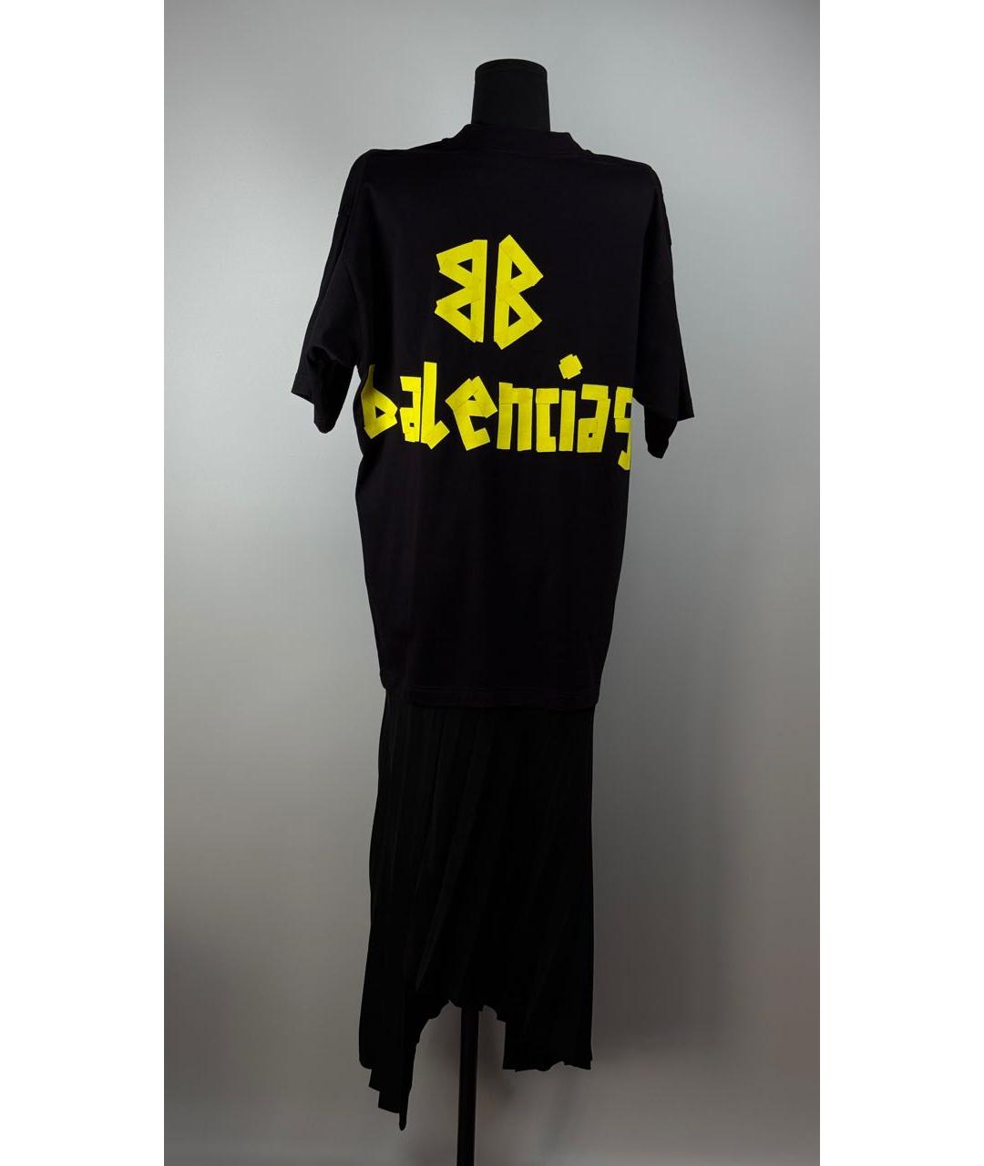BALENCIAGA Черное хлопковое повседневное платье, фото 2