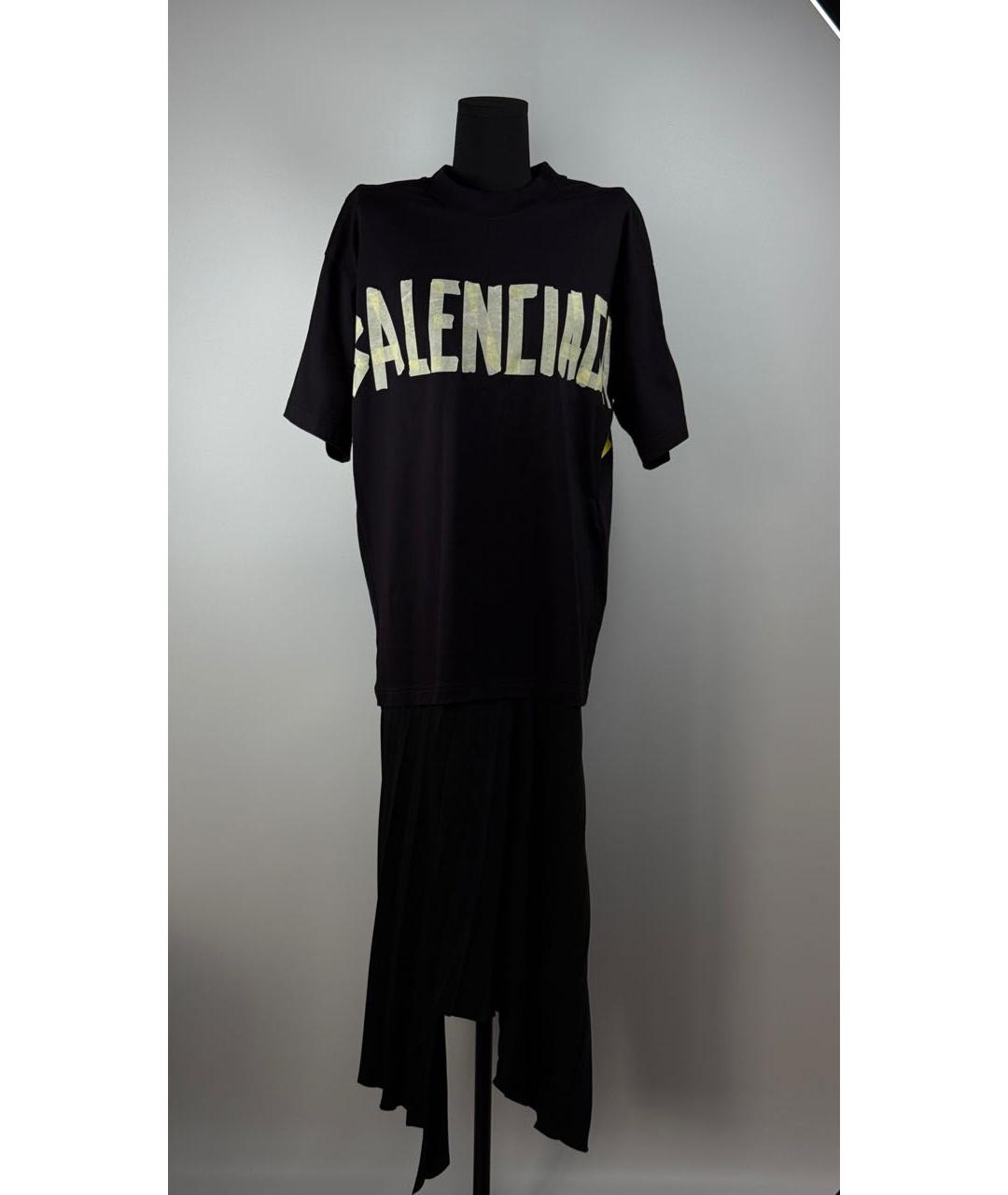 BALENCIAGA Черное хлопковое повседневное платье, фото 3