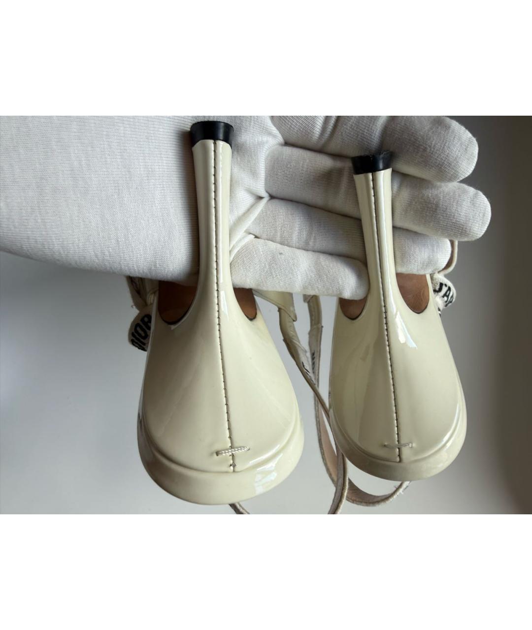 CHRISTIAN DIOR Белые кожаные туфли, фото 4