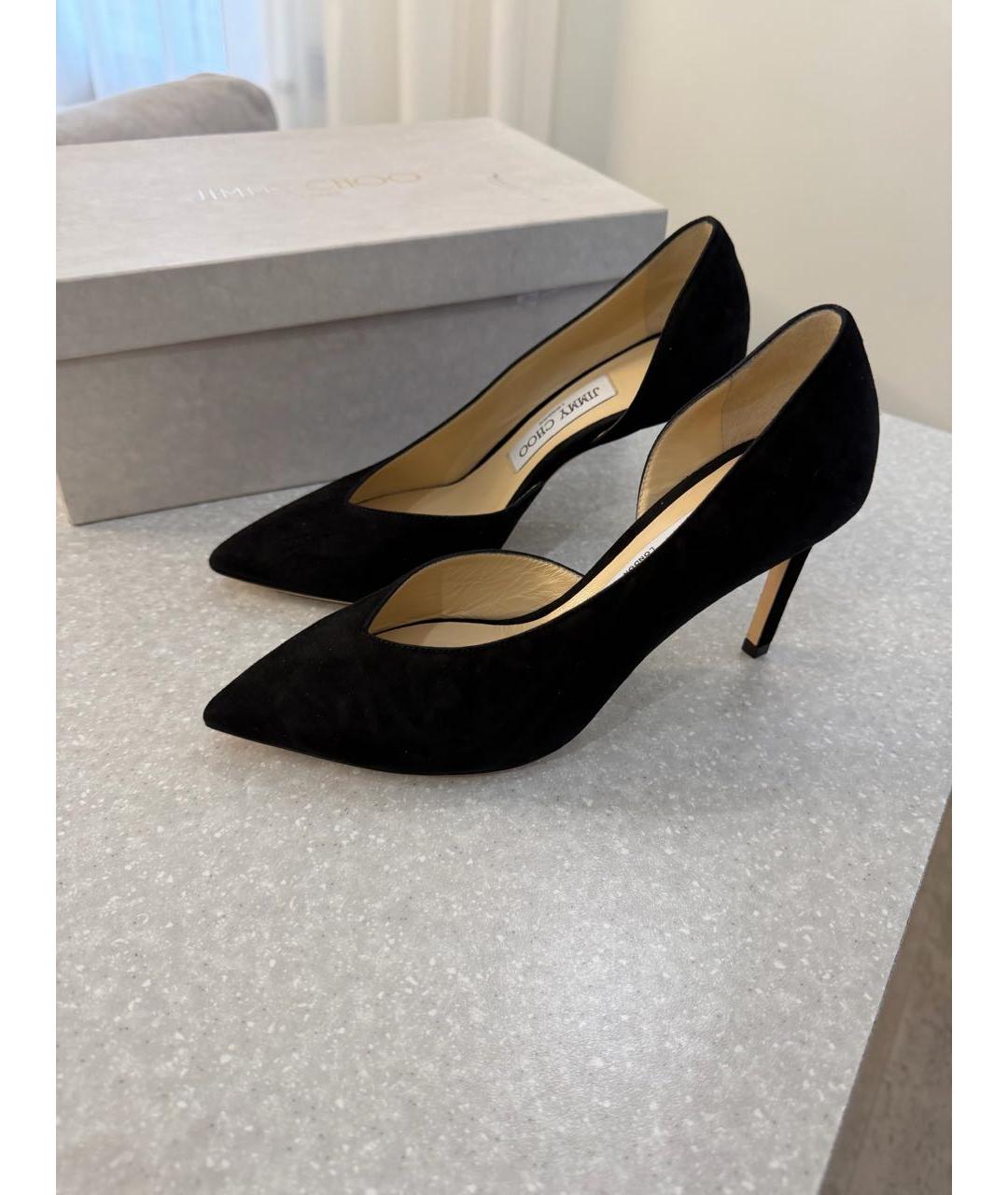 JIMMY CHOO Черные замшевые туфли, фото 2