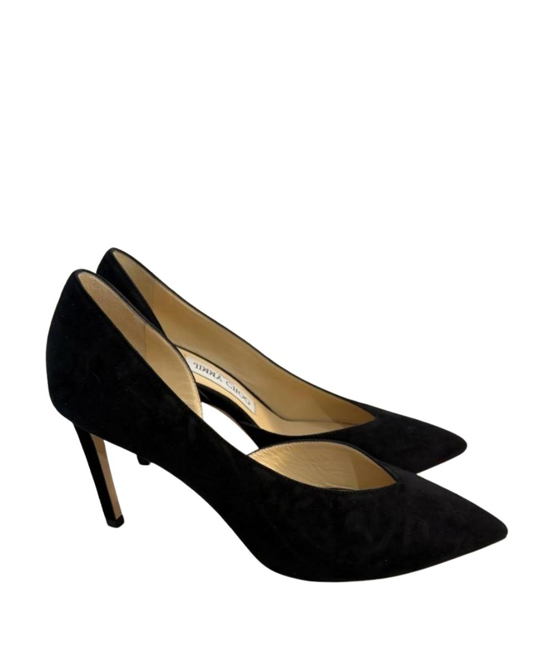 JIMMY CHOO Черные замшевые туфли, фото 1