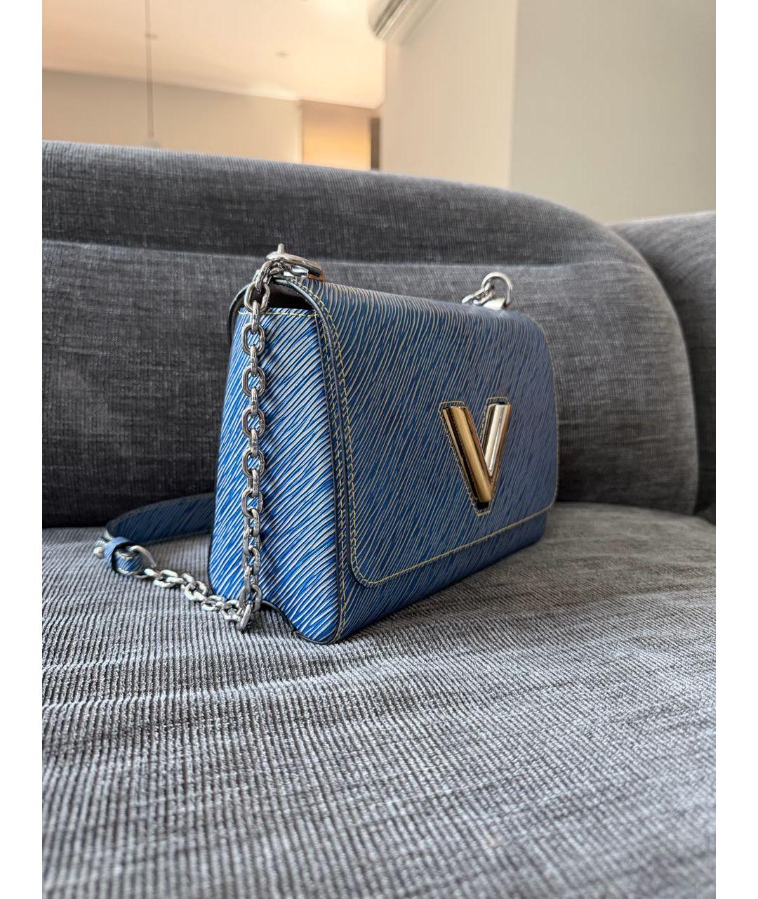 LOUIS VUITTON Синяя кожаная сумка через плечо, фото 2