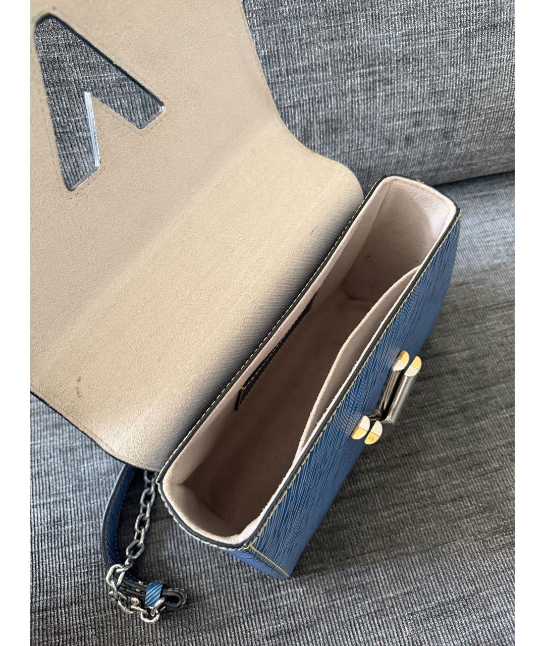 LOUIS VUITTON Синяя кожаная сумка через плечо, фото 4