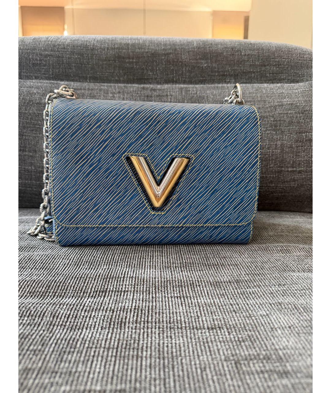 LOUIS VUITTON Синяя кожаная сумка через плечо, фото 5