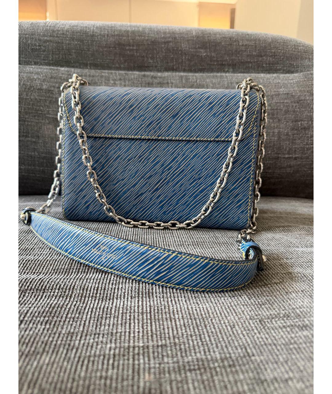 LOUIS VUITTON Синяя кожаная сумка через плечо, фото 3