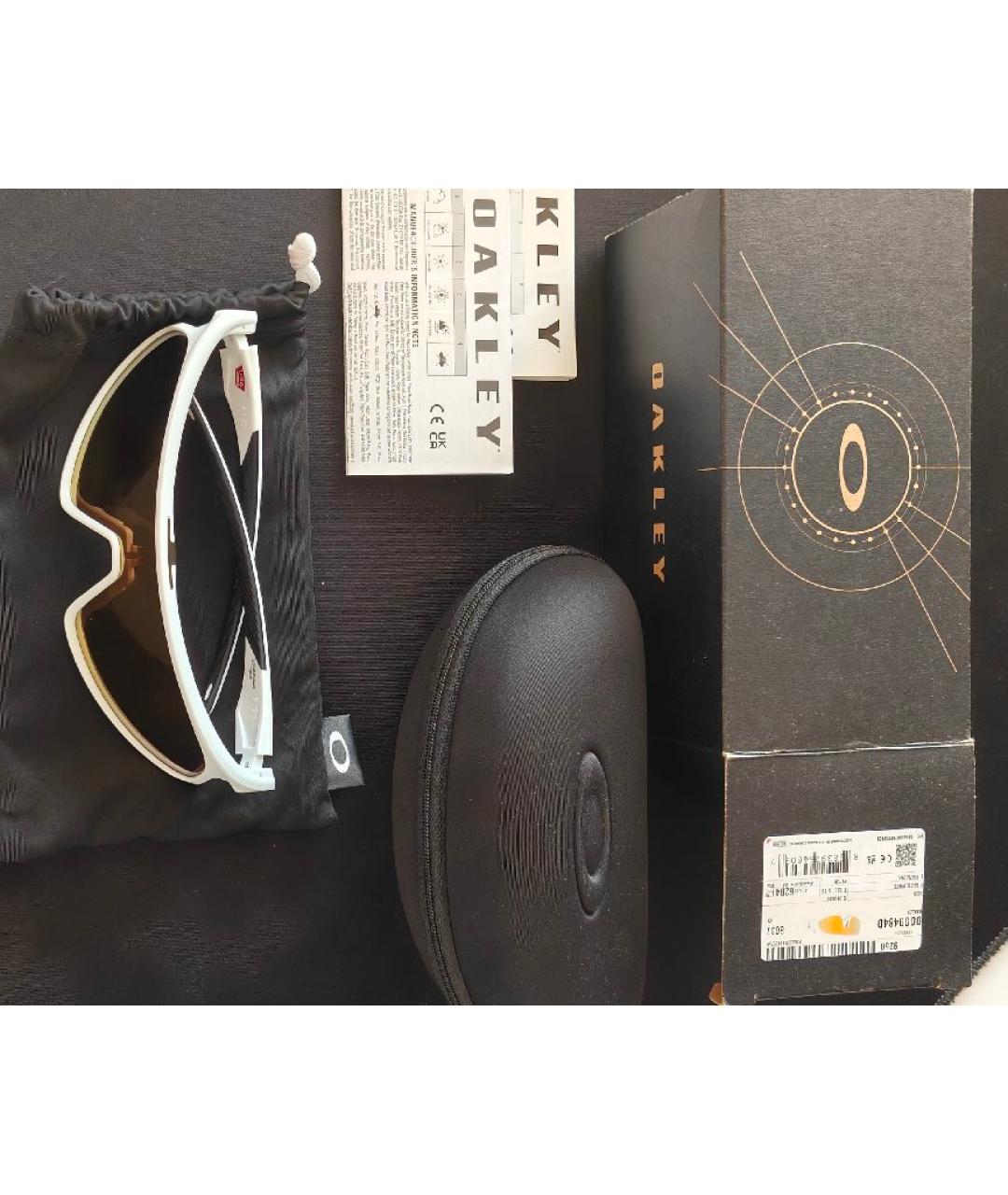 OAKLEY Белые пластиковые солнцезащитные очки, фото 4