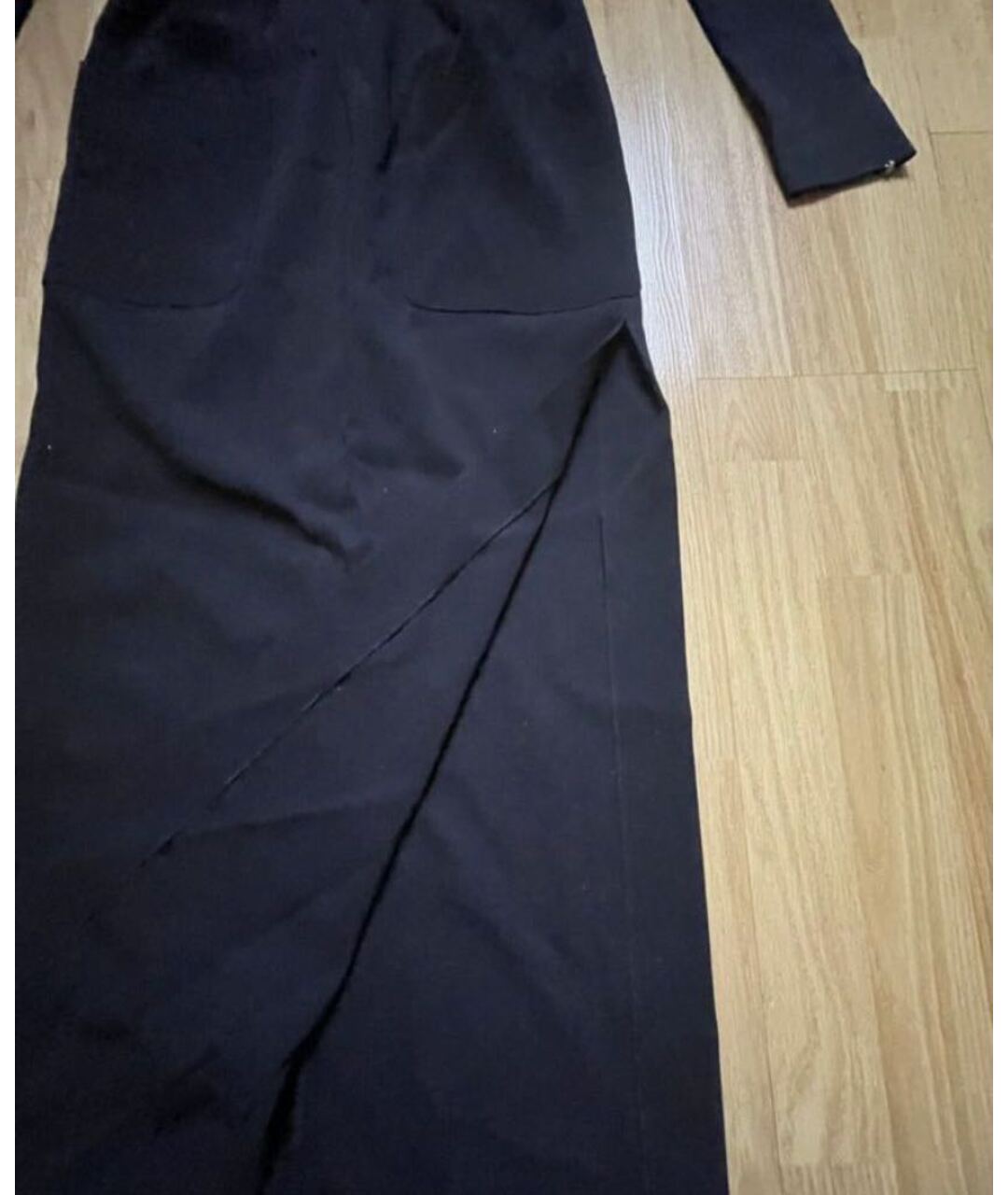 ALESSANDRA RICH Черное хлопко-эластановое вечернее платье, фото 7