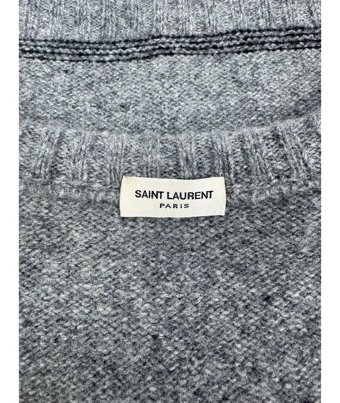 SAINT LAURENT Серый джемпер / свитер, фото 3