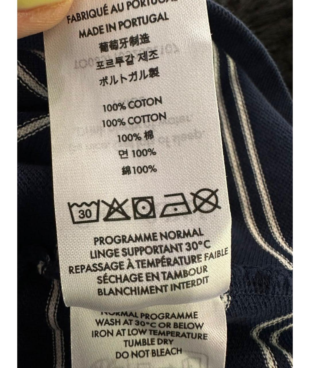 SPORTY AND RICH Темно-синяя хлопковая футболка, фото 6