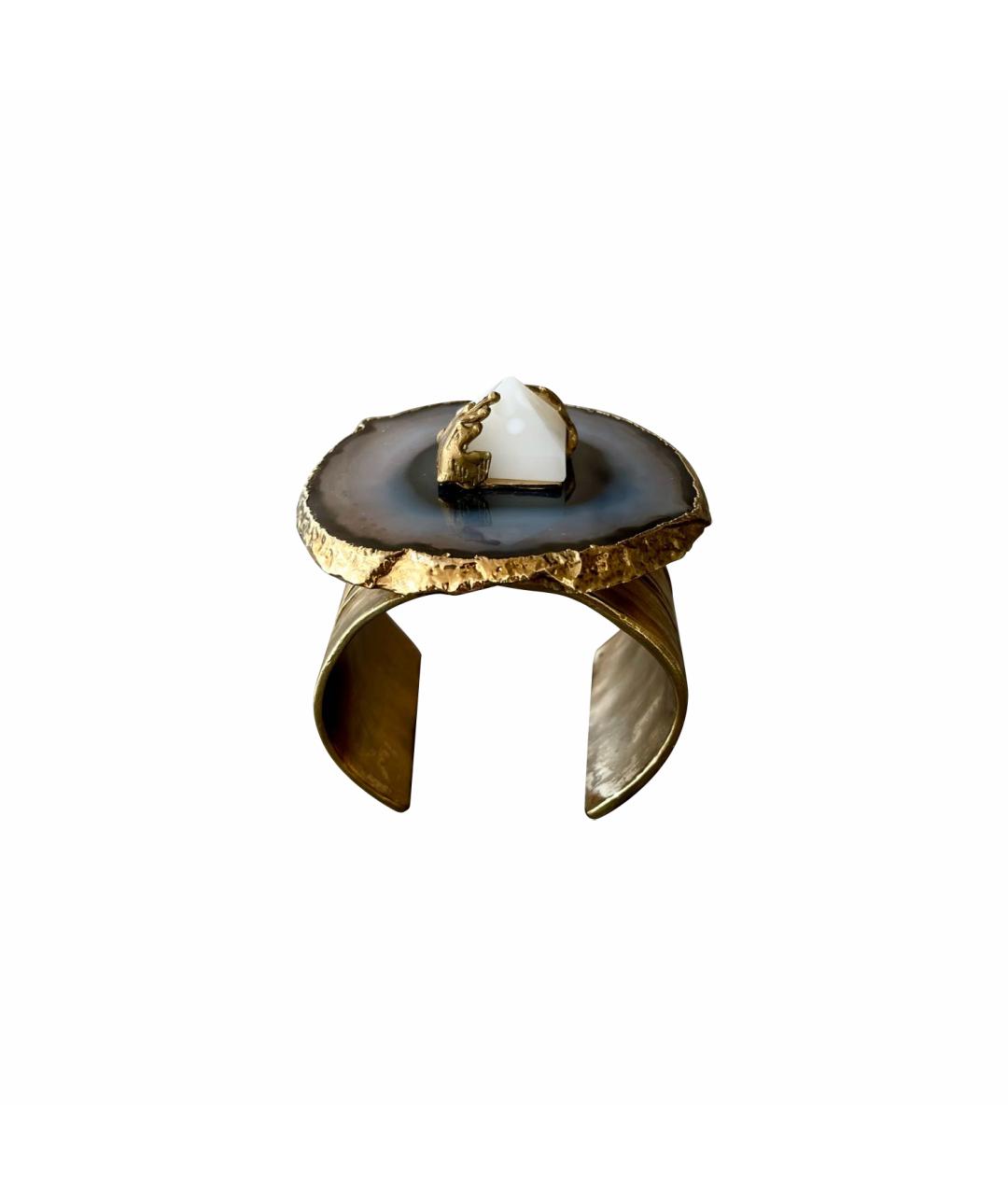 SAINT LAURENT Золотой металлический браслет, фото 1