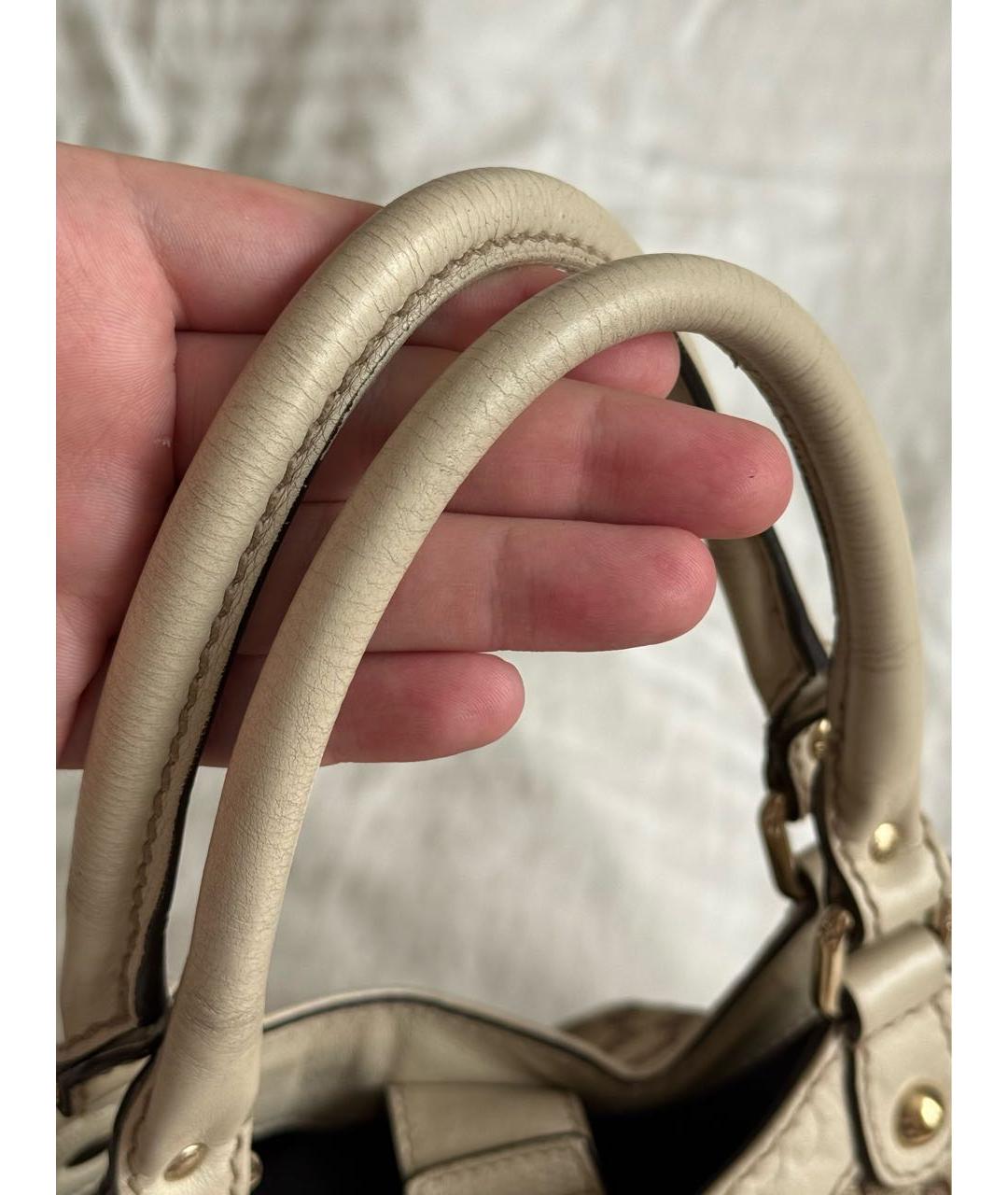 GUCCI Коричневая тканевая сумка с короткими ручками, фото 4
