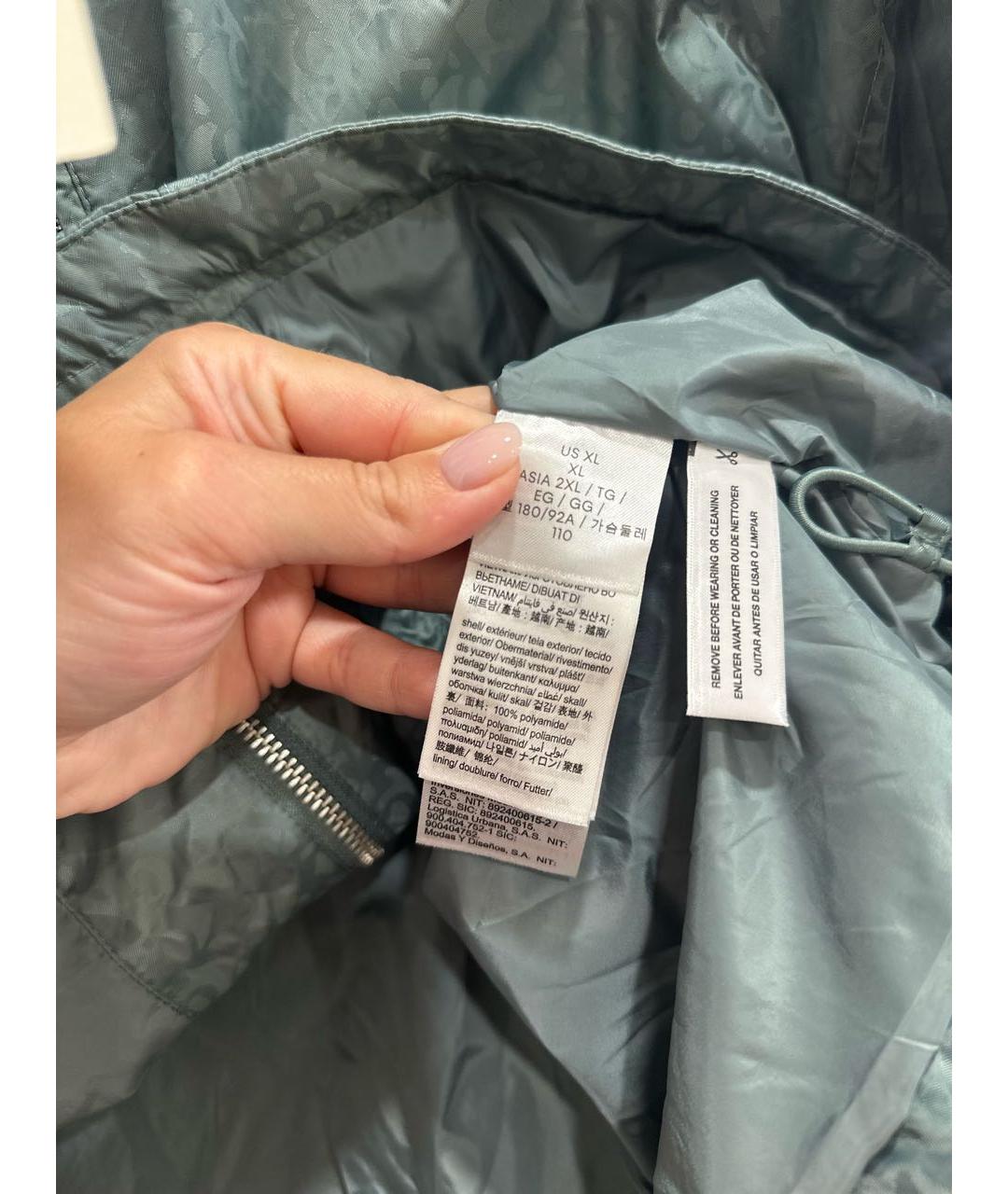 CALVIN KLEIN Зеленая полиамидовая куртка, фото 4