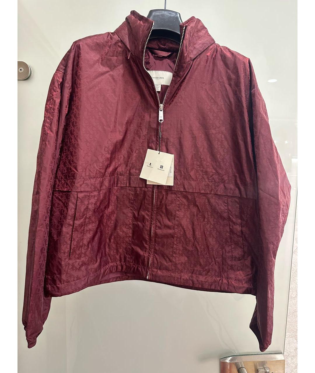 CALVIN KLEIN Бордовая куртка, фото 9