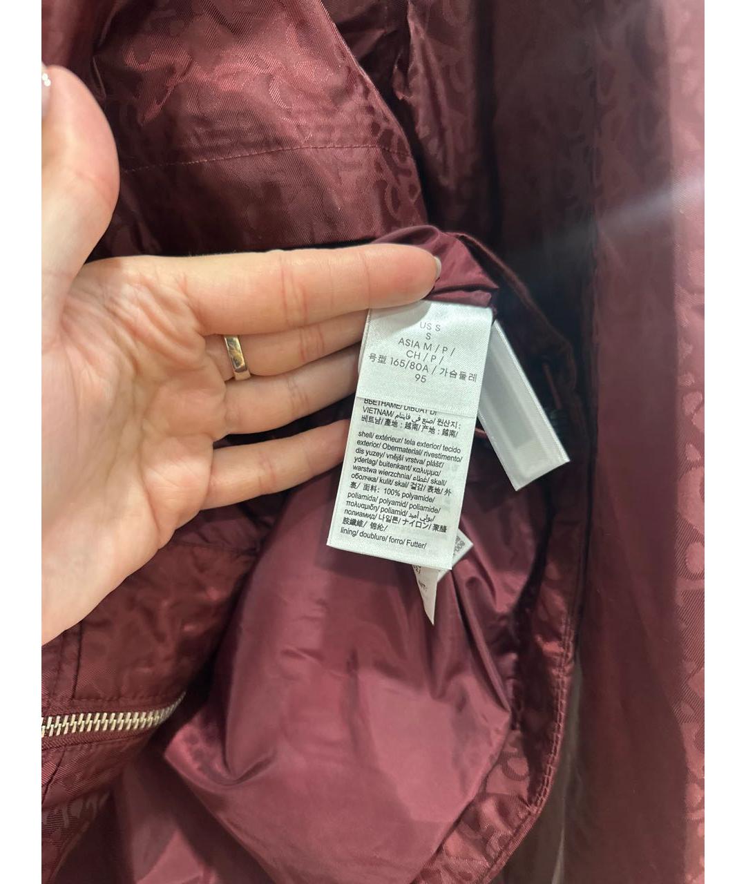 CALVIN KLEIN Бордовая куртка, фото 4