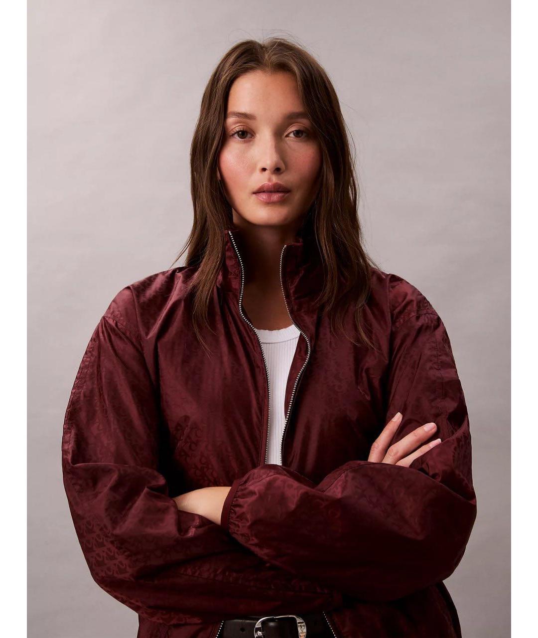 CALVIN KLEIN Бордовая куртка, фото 5