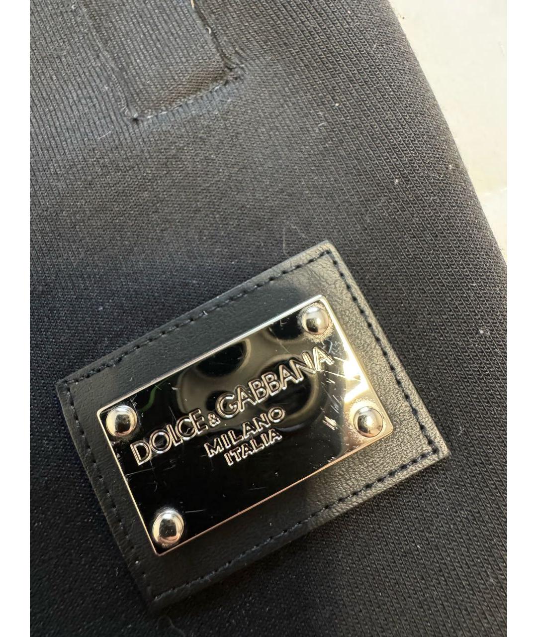 DOLCE&GABBANA Черные хлопковые спортивные брюки и шорты, фото 5