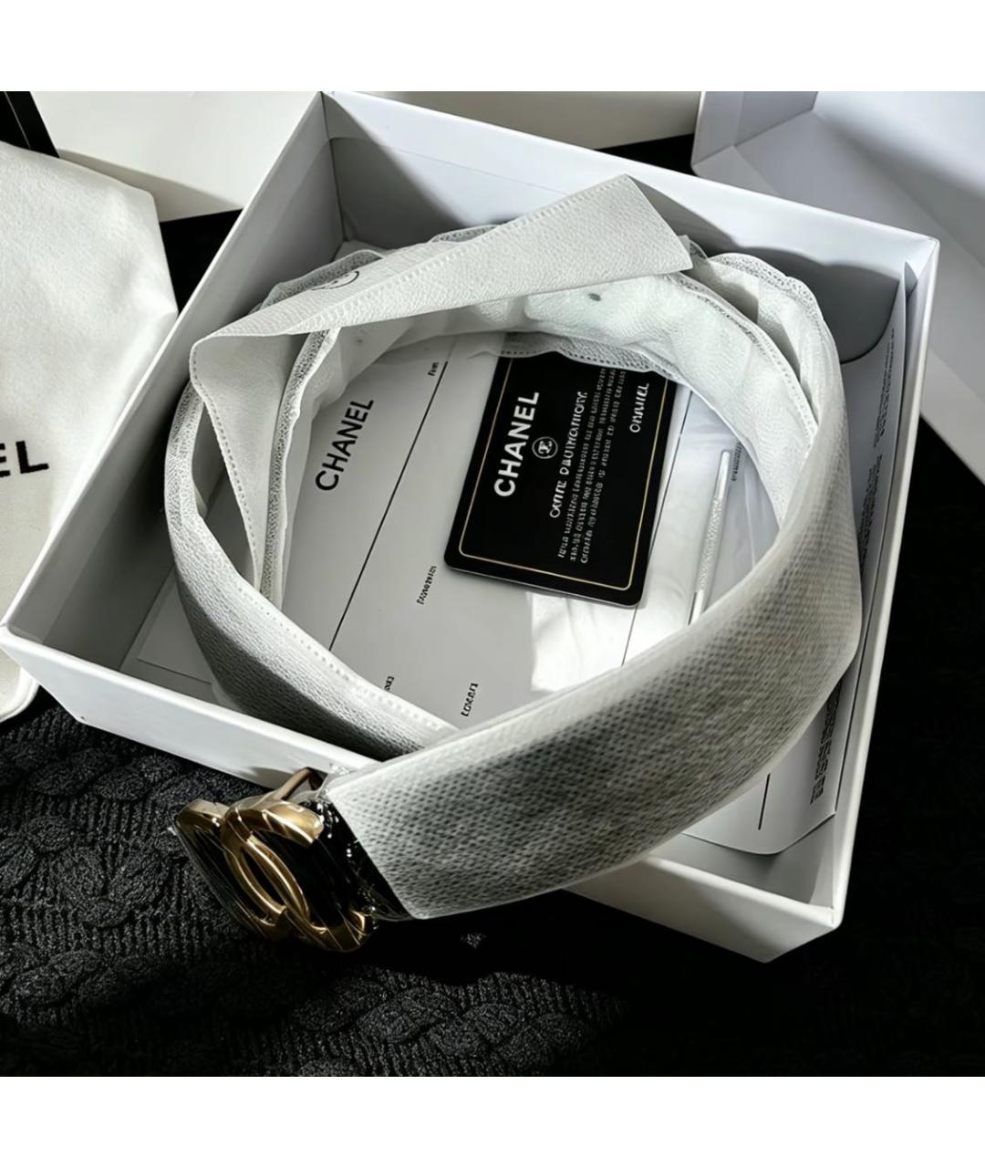 CHANEL Черный кожаный ремень, фото 5