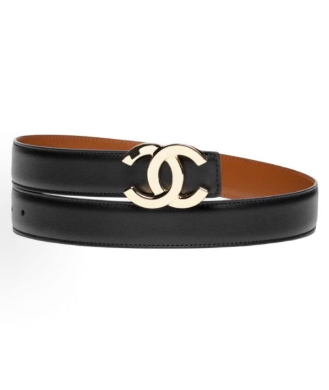 CHANEL Черный кожаный ремень, фото 7