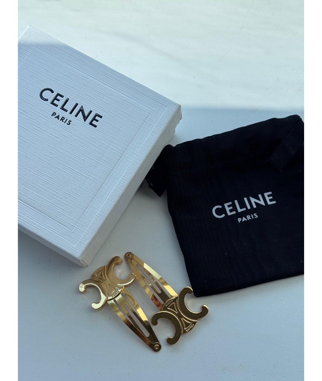 CELINE Золотая заколка, фото 2
