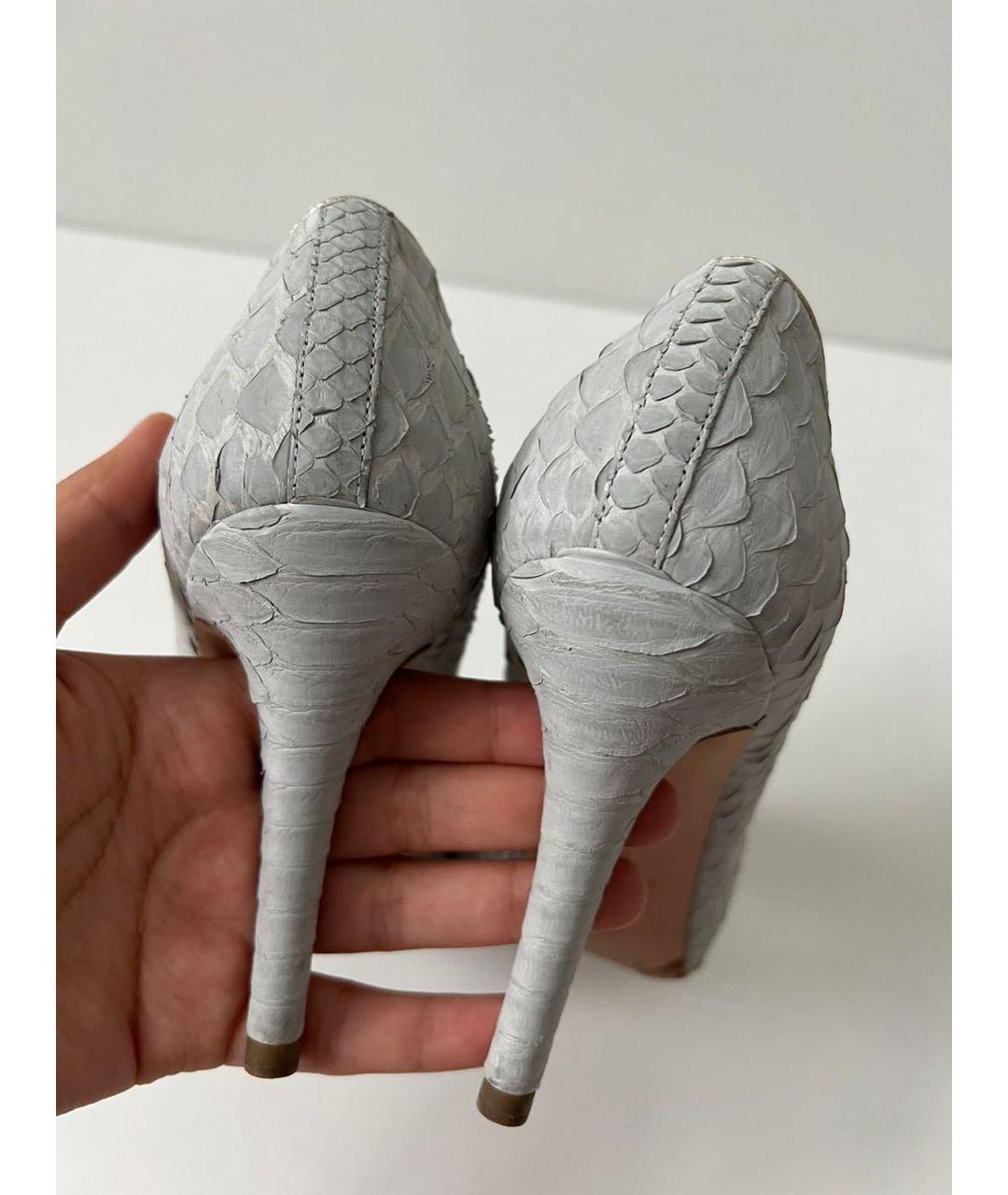 CHANEL Серые кожаные туфли, фото 4