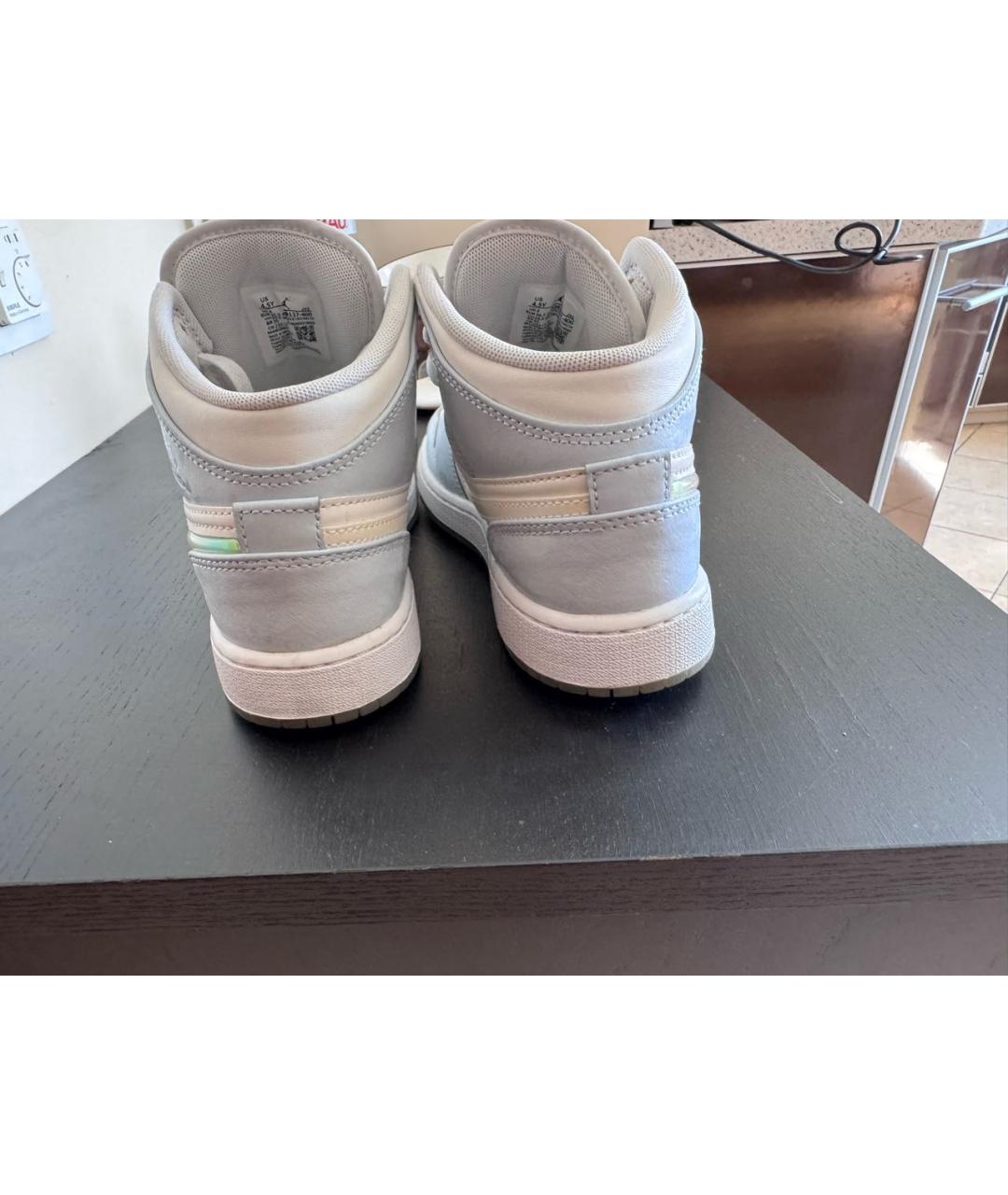 NIKE Голубые кожаные кроссовки, фото 5
