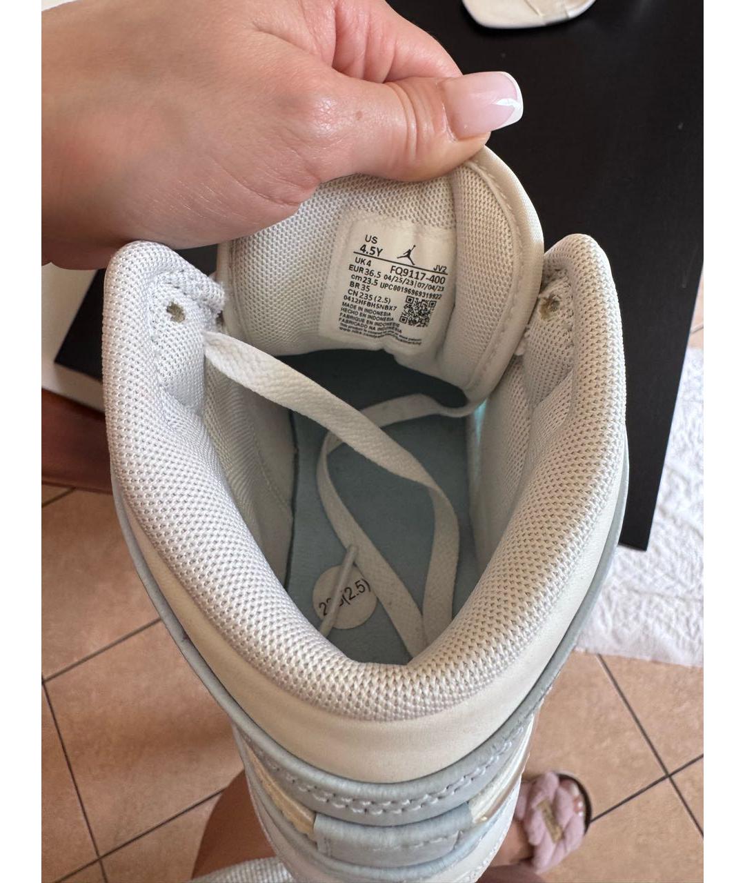 NIKE Голубые кожаные кроссовки, фото 4