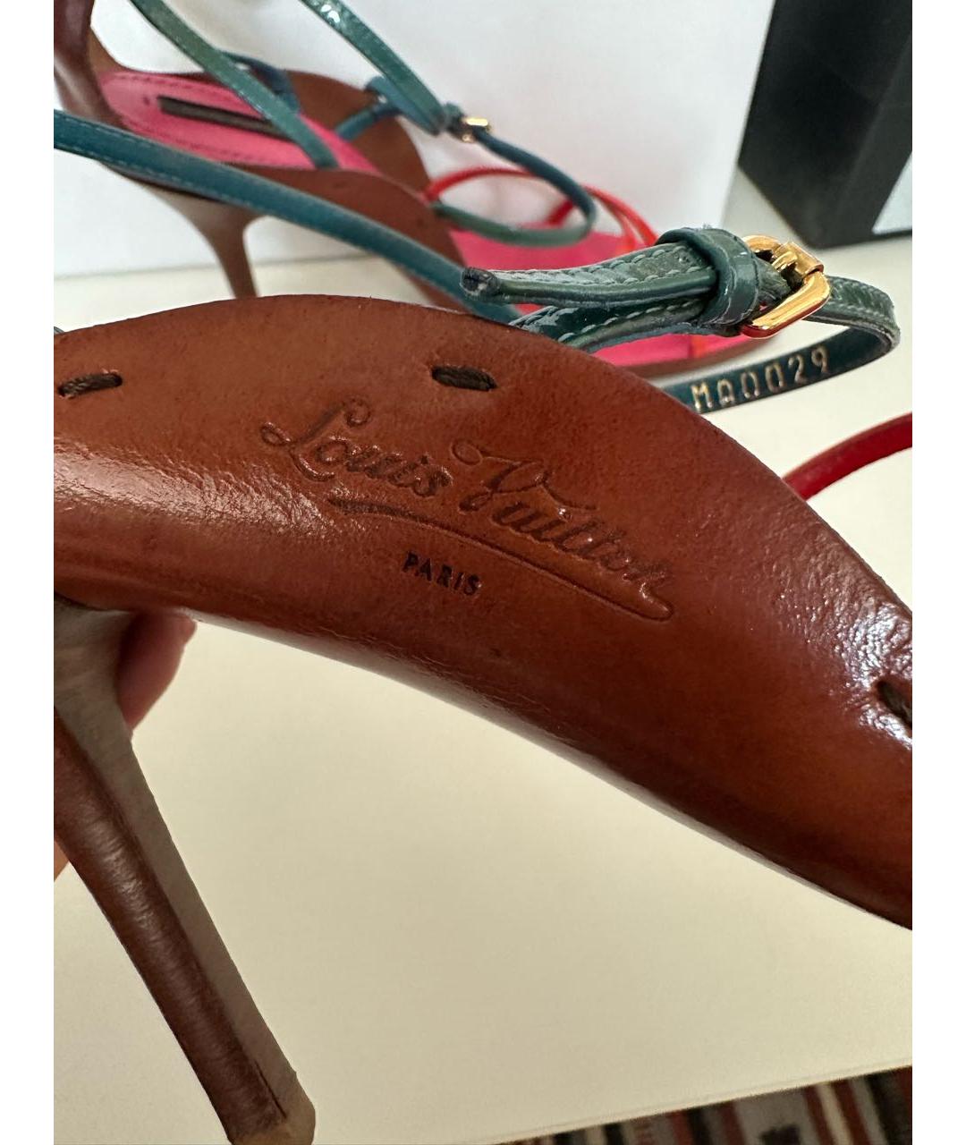 LOUIS VUITTON Мульти кожаные босоножки, фото 3