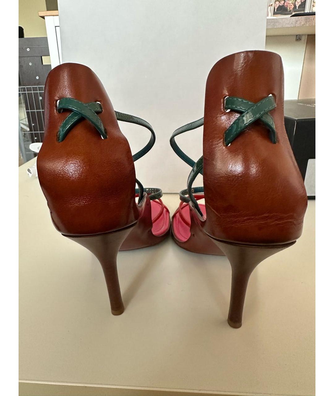 LOUIS VUITTON Мульти кожаные босоножки, фото 6