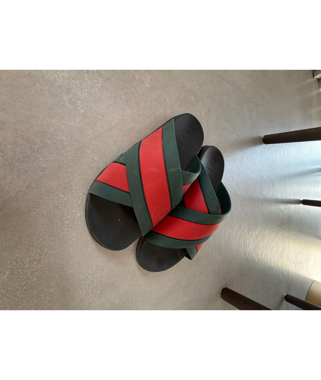GUCCI Резиновые шлепанцы, фото 7