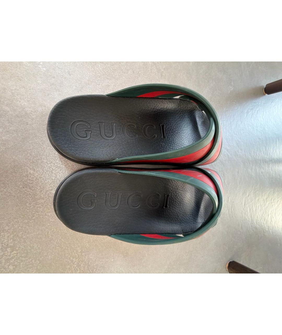GUCCI Резиновые шлепанцы, фото 4