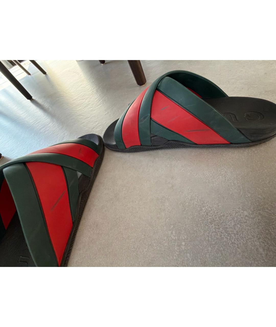 GUCCI Резиновые шлепанцы, фото 5