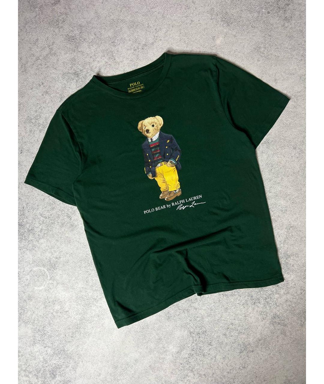 RALPH LAUREN Зеленая хлопковая футболка, фото 7