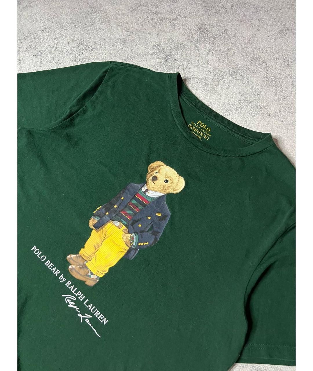 RALPH LAUREN Зеленая хлопковая футболка, фото 4