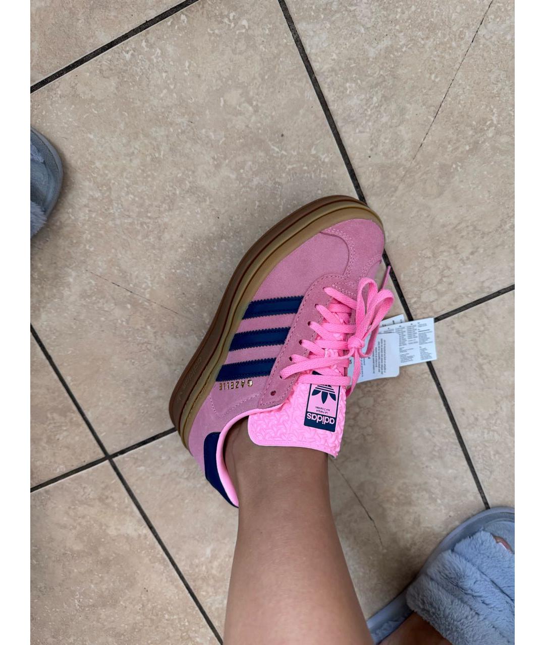 ADIDAS Розовые замшевые кеды, фото 5