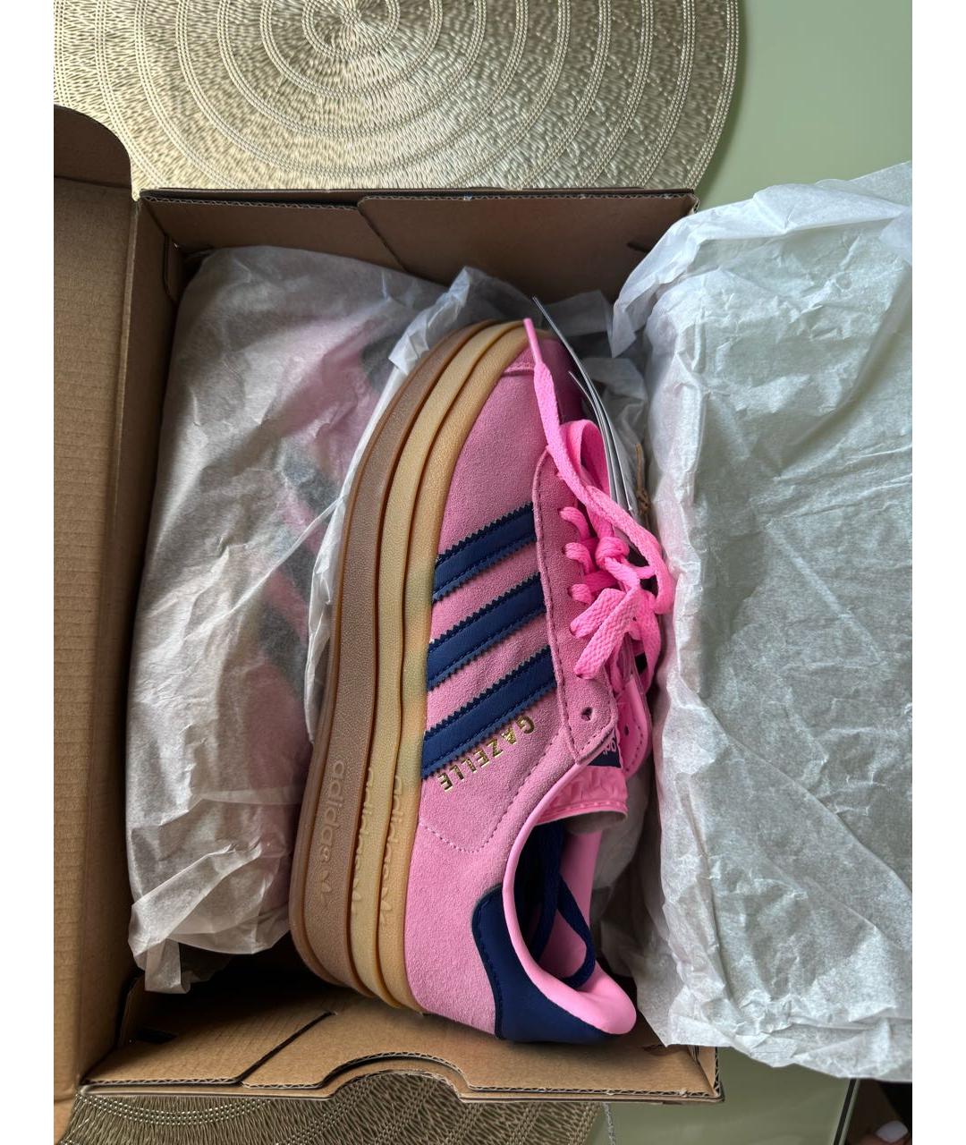 ADIDAS Розовые замшевые кеды, фото 6