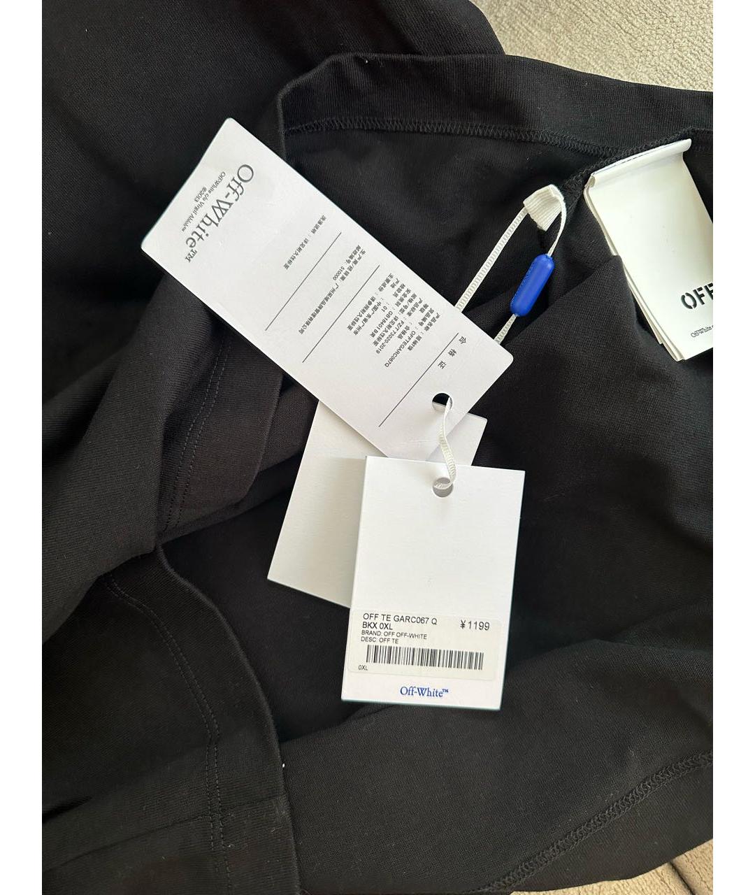 OFF-WHITE Черная хлопковая футболка, фото 5