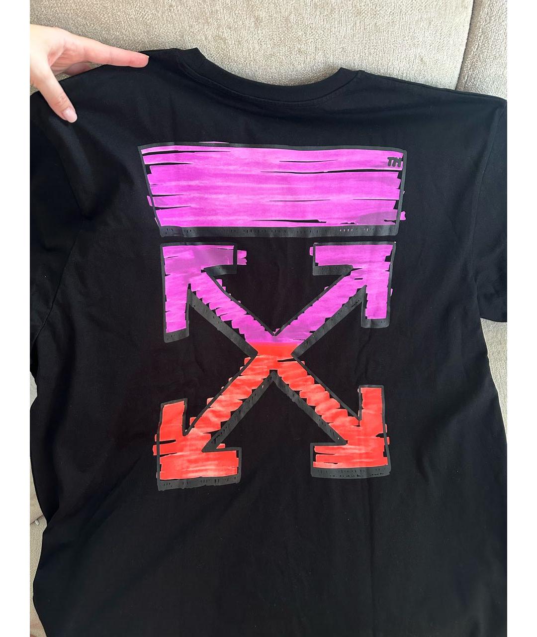 OFF-WHITE Черная хлопковая футболка, фото 7