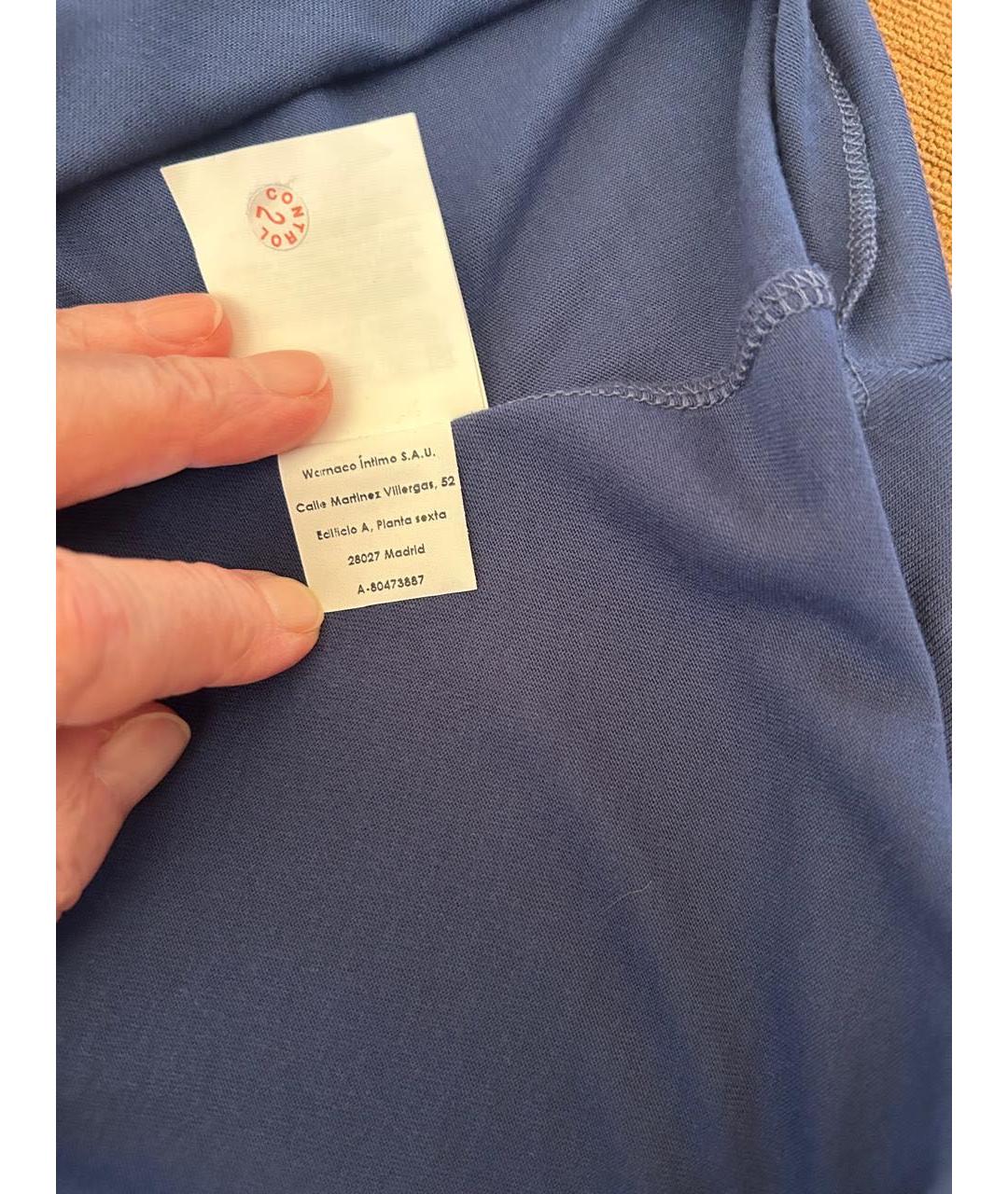 CALVIN KLEIN Синее вискозное повседневное платье, фото 4