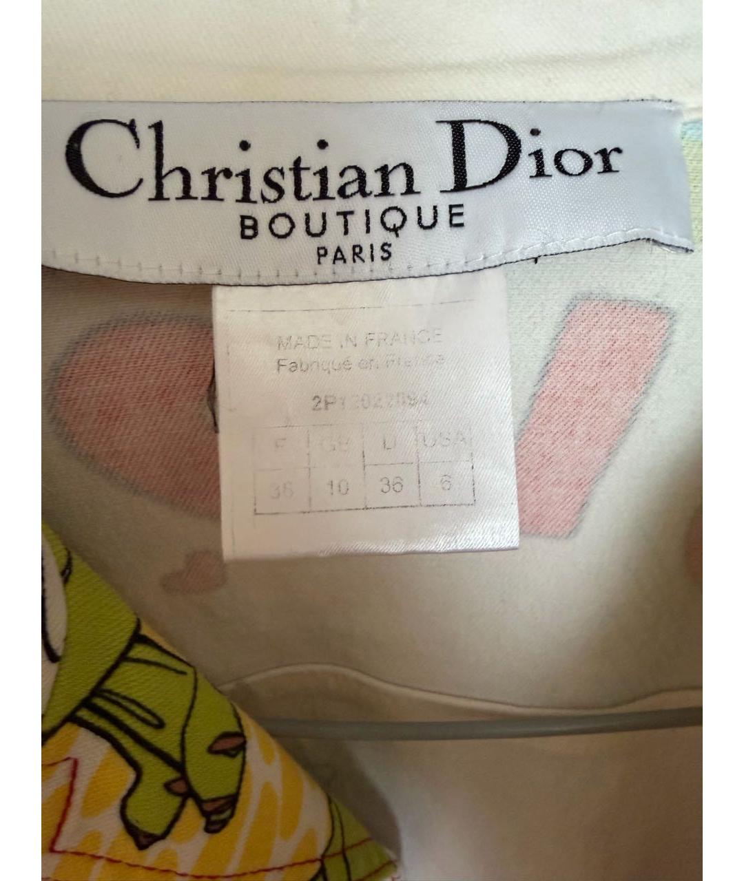 CHRISTIAN DIOR Белая хлопковая куртка, фото 3