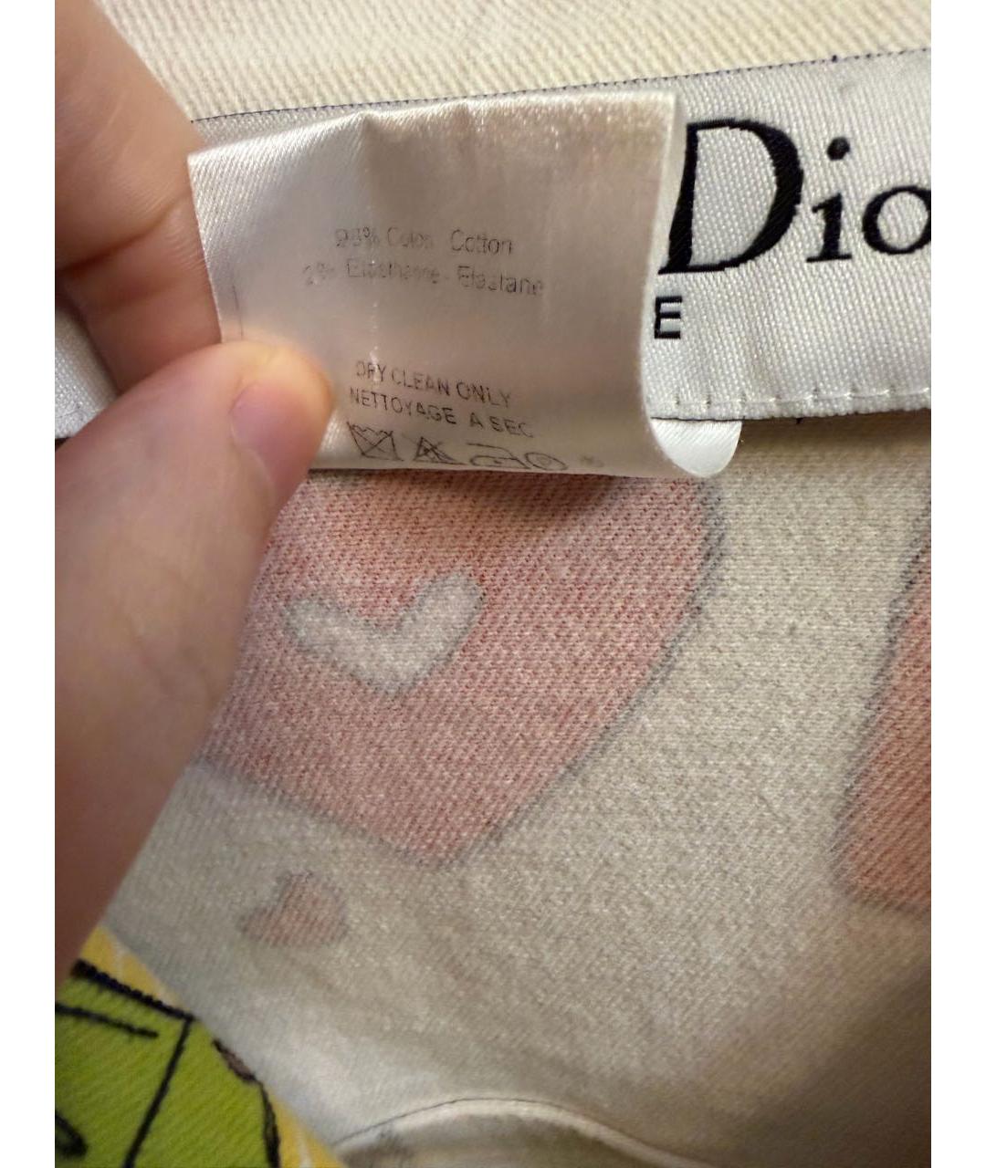 CHRISTIAN DIOR Белая хлопковая куртка, фото 5