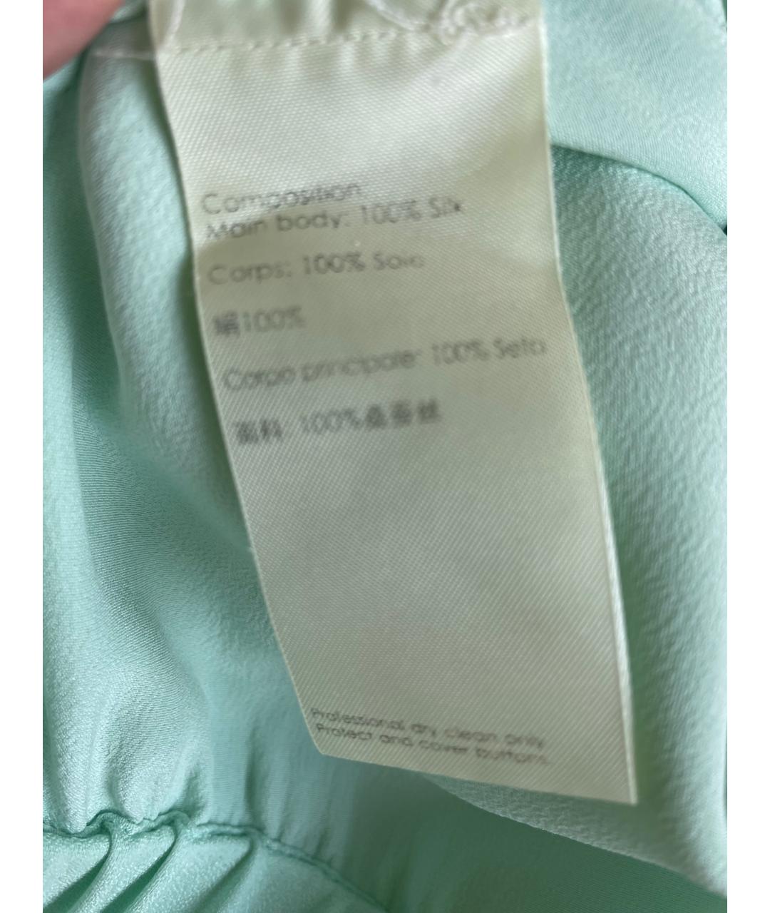 3.1 PHILLIP LIM Зеленые шелковые прямые брюки, фото 6