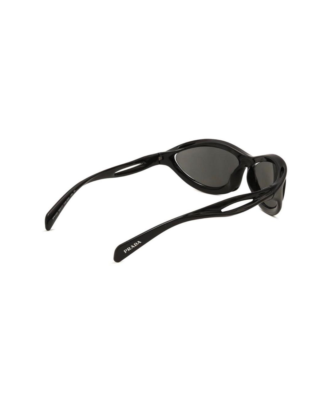 PRADA Черные пластиковые солнцезащитные очки, фото 4