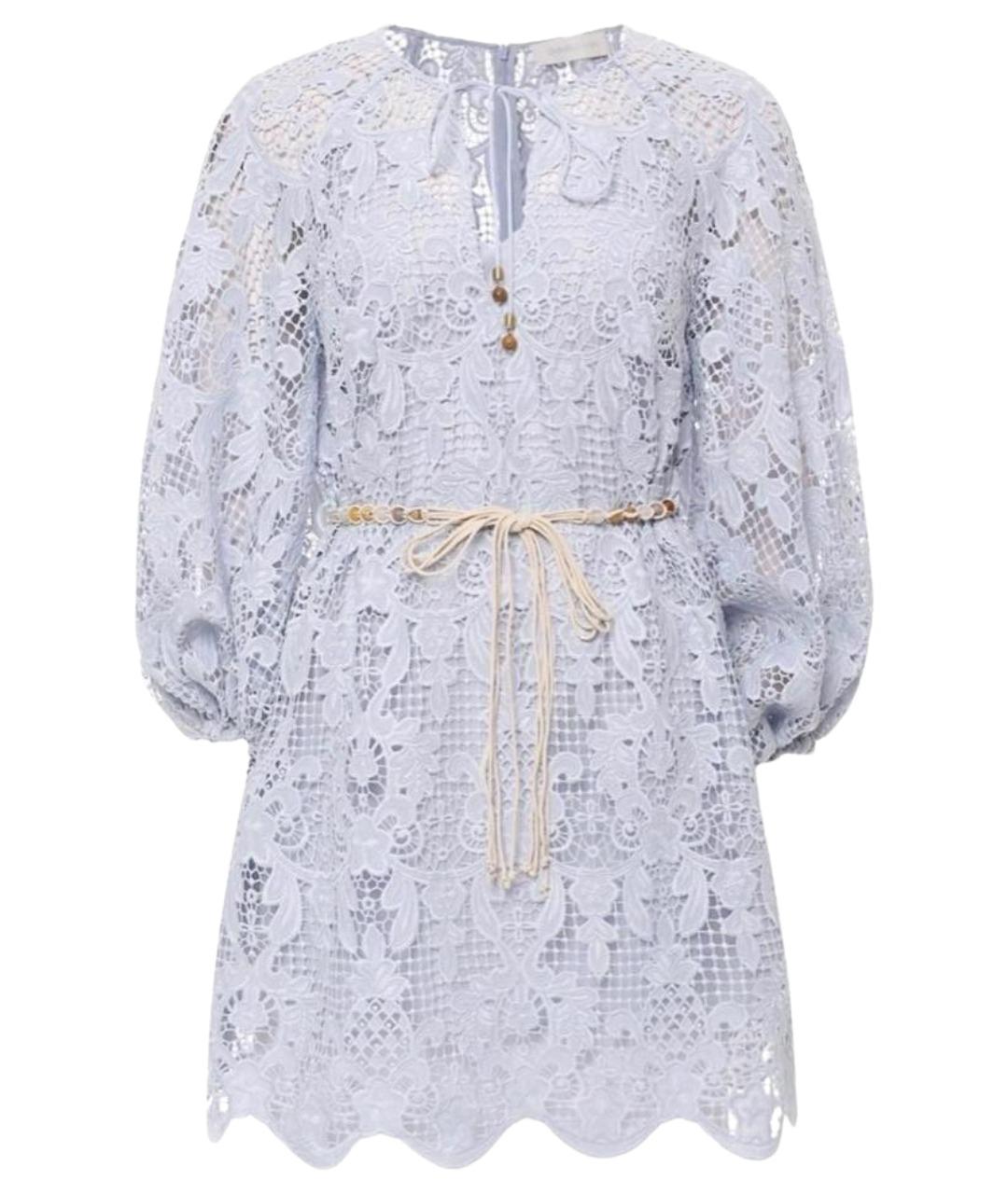 ZIMMERMANN Голубое хлопковое повседневное платье, фото 1