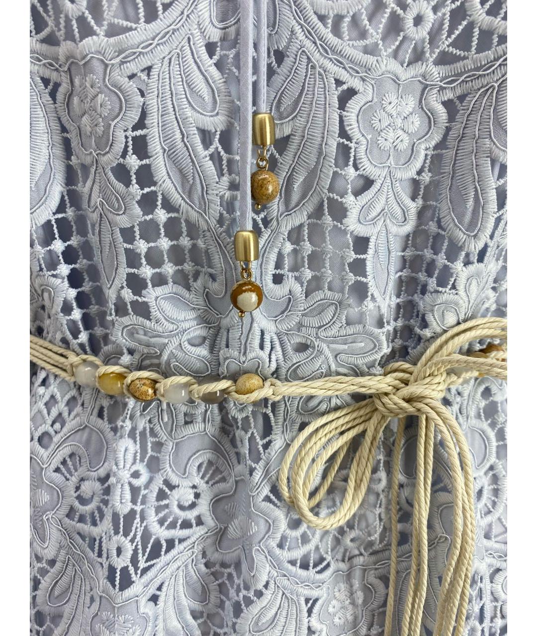 ZIMMERMANN Голубое хлопковое повседневное платье, фото 4