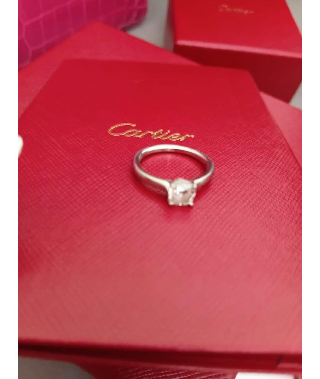 CARTIER Белое платиновое кольцо, фото 2
