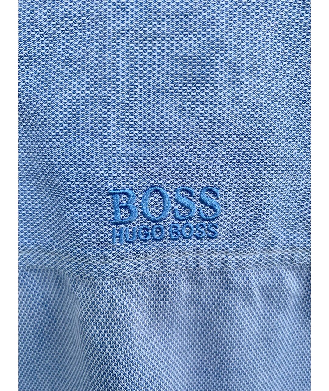HUGO BOSS Голубая хлопковая кэжуал рубашка, фото 3