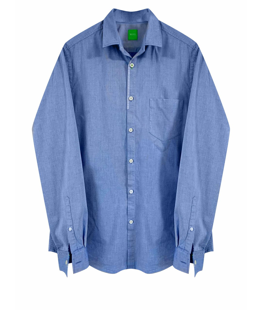 HUGO BOSS Голубая хлопковая кэжуал рубашка, фото 1