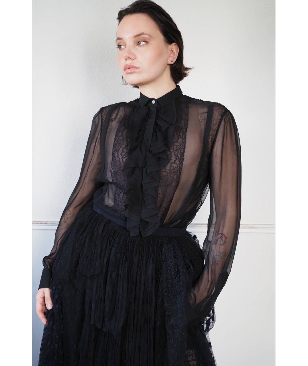 DOLCE&GABBANA Черная шелковая блузы, фото 5